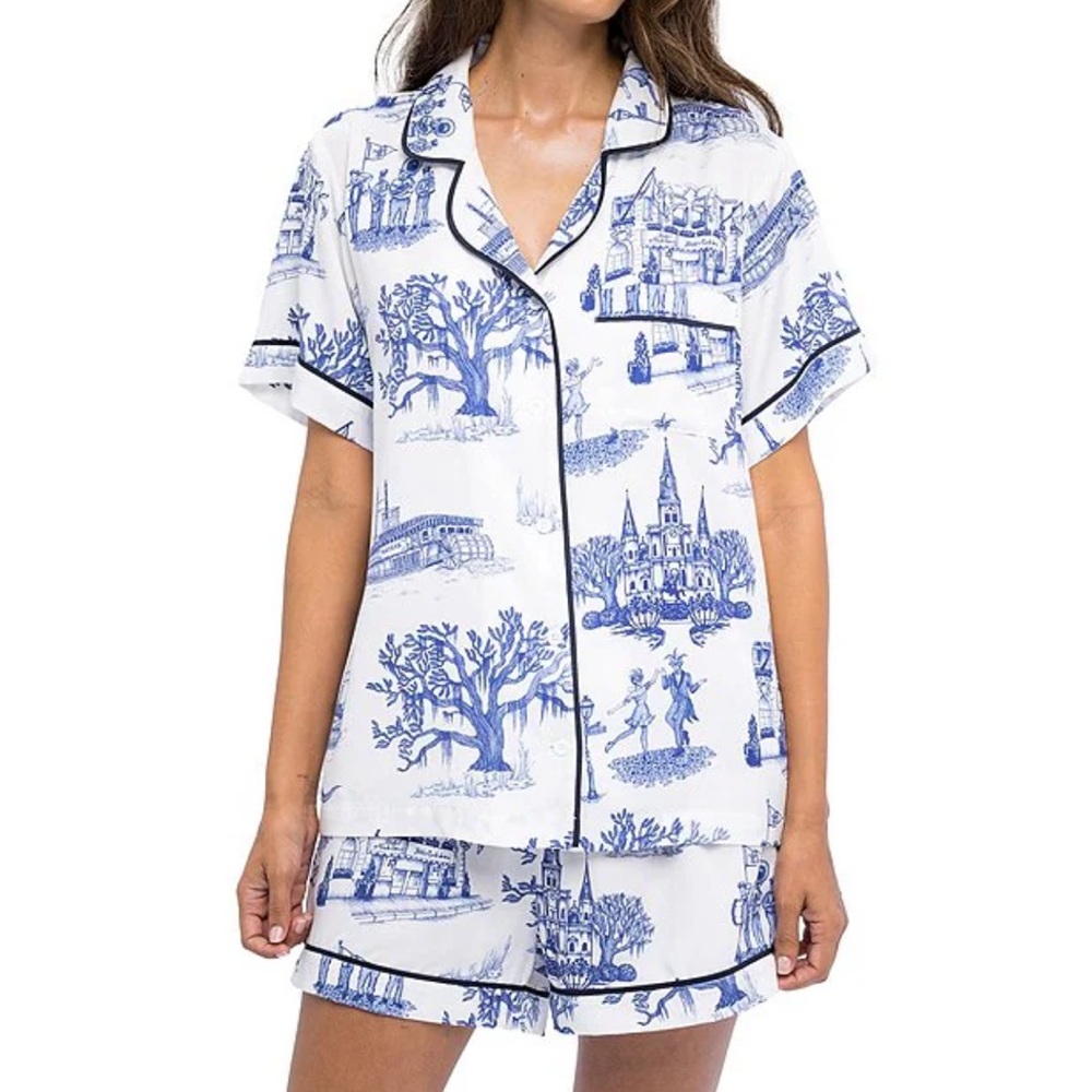 Katie Kime New Orleans Toile pajama set never worn